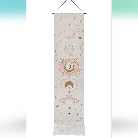 NWT Sun and Moon Phase Bohemian Tapestry Wall Hanging - Picture 2 of 6